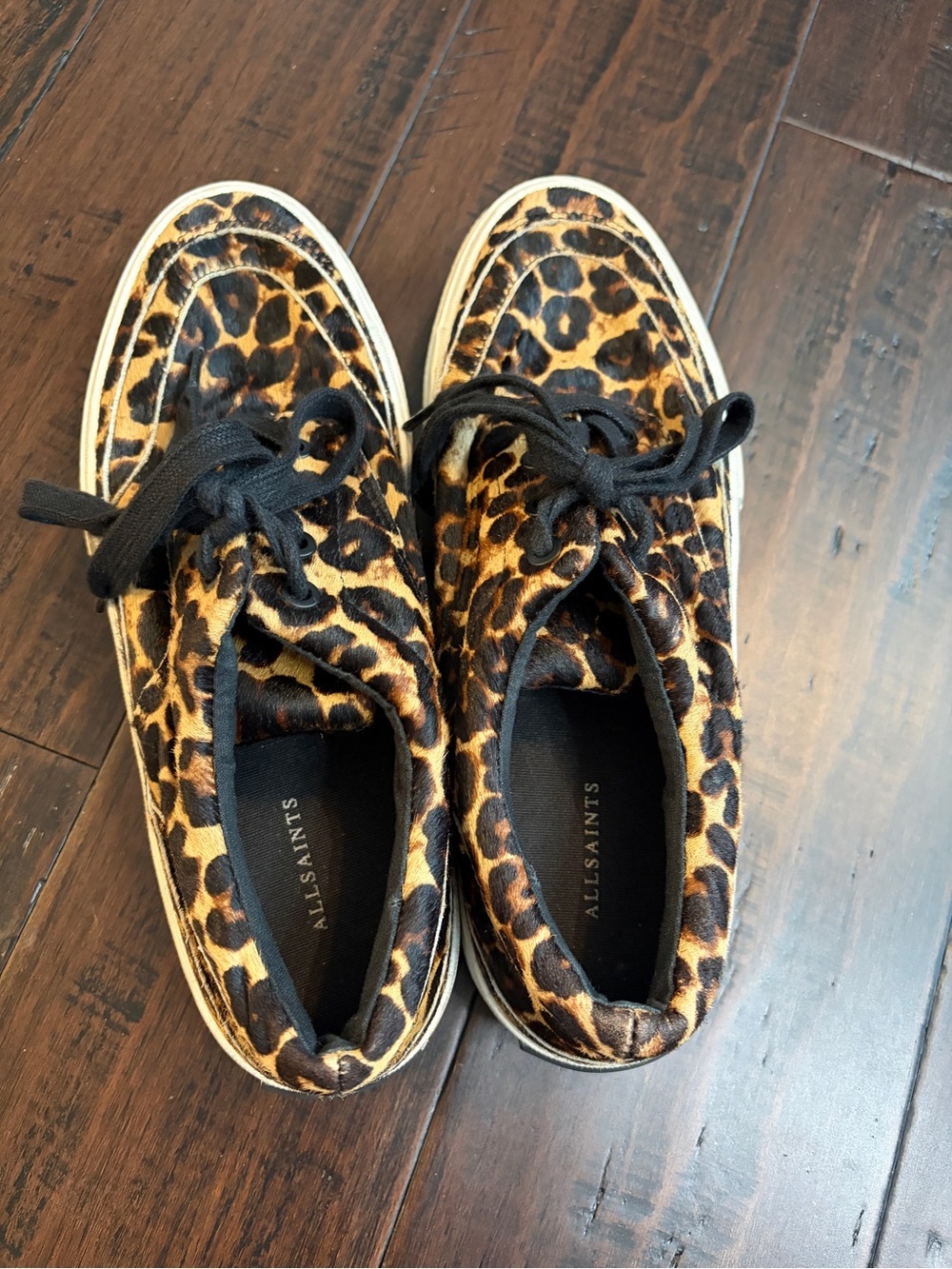 All Saints Leopard-Print Classic Platform Sneaker casual cool girl elevated 90’s - Picture 6 of 9